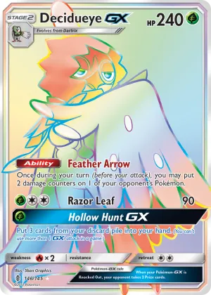 Decidueye-GX Pokémon Guardians Rising #146 Holo