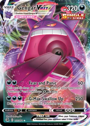 Gengar VMAX Pokémon Fusion Strike #157 Holo