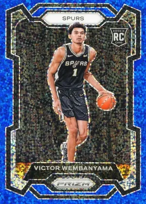 Victor Wembanyama 2023 Panini Prizm Basketball Blue Sparkle #136