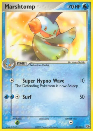 Marshtomp Pokémon Emerald #36 Reverse Holo