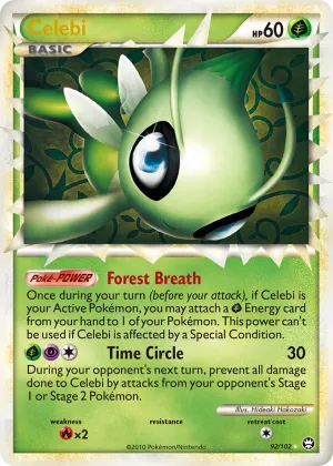 Celebi Pokémon HS—Triumphant #92 Holo