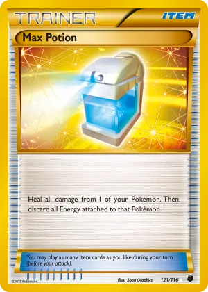 Max Potion Pokémon Plasma Freeze #121 Holo