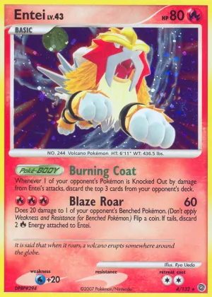 Entei Pokémon Secret Wonders #4 Holo