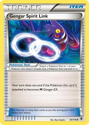 Gengar Spirit Link Pokémon Phantom Forces #95 Reverse Holo