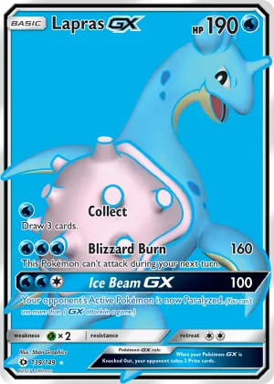 Lapras-GX Pokémon Sun & Moon #139 Holo