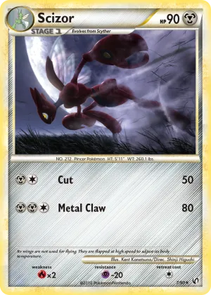 Scizor Pokémon HS—Undaunted #7 Holo