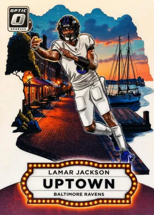 Lamar Jackson 2025 Donruss Optic Uptown Football White Pandora #13