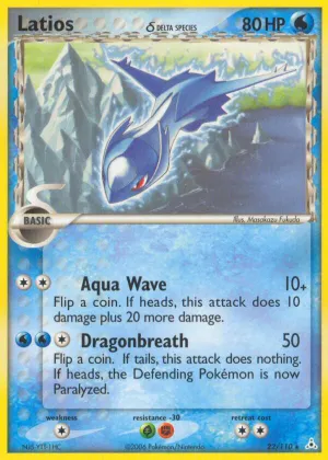 Latios δ Pokémon Holon Phantoms #22 Reverse Holo