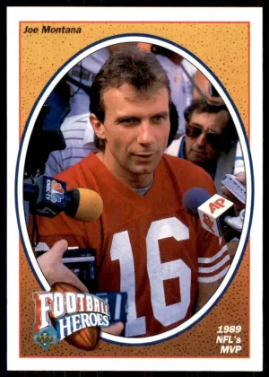 Joe Montana 1991 Upper Deck Football Heroes Football #6