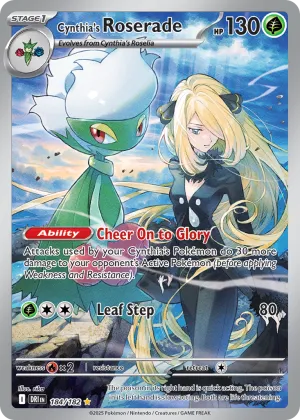 Cynthia's Roserade Pokémon Destined Rivals #184 Holo