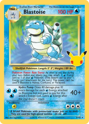 Blastoise Pokémon Celebrations: Classic Collection #2 Holo