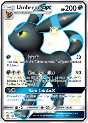 Umbreon-GX Pokémon Hidden Fates Shiny Vault #SV69 Holo