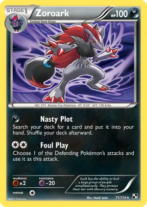 Zoroark Pokémon Black & White #71 Reverse Holo