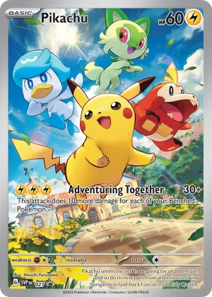 Pikachu Pokémon Scarlet & Violet Black Star Promos #27 Holo