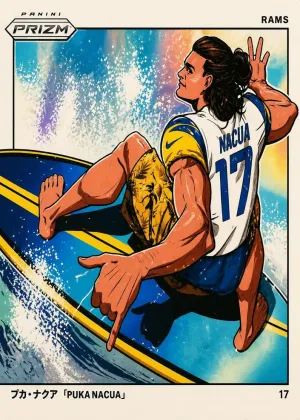 Puka Nacua 2024 Panini Prizm Manga Horizontal Football #M-PNU