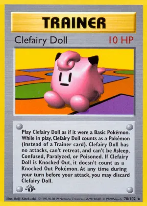 Clefairy Doll Pokémon Base #70