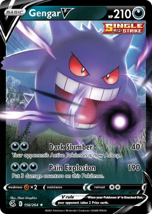 Gengar V Pokémon Fusion Strike #156 Holo