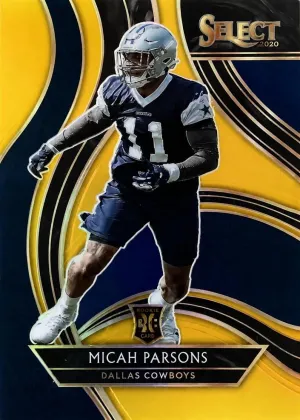 Micah Parsons 2020 Panini Select XRC Football Gold #420
