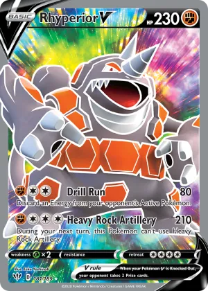 Rhyperior V Pokémon Darkness Ablaze #181 Holo