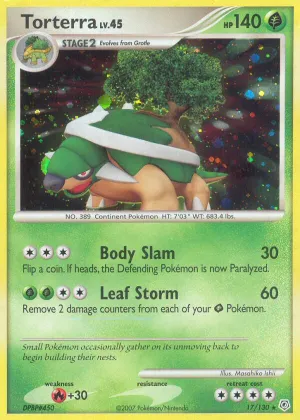 Torterra Pokémon Diamond & Pearl #17 Reverse Holo