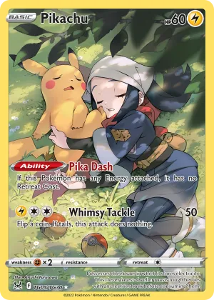 Pikachu Pokémon Lost Origin Trainer Gallery #TG05 Holo
