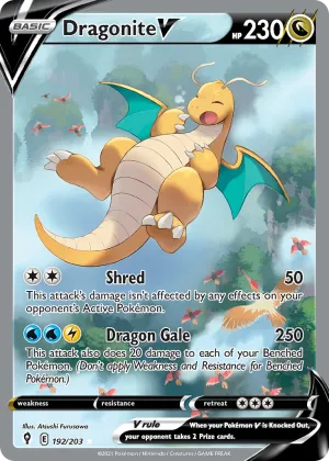 Dragonite V Pokémon Evolving Skies #192 Holo