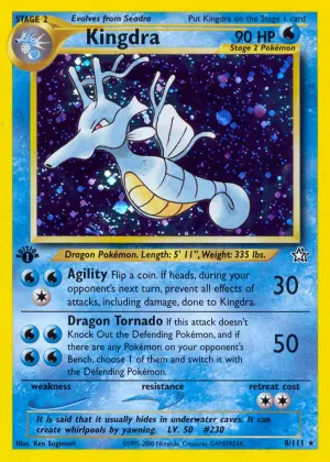 Kingdra Pokémon Neo Genesis #8 1st Edition Holo