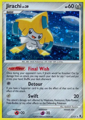 Jirachi Pokémon Rising Rivals #7 Holo