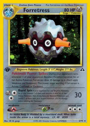 Forretress Pokémon Neo Discovery #2 1st Edition Holo