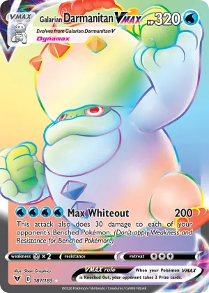 Galarian Darmanitan VMAX Pokémon Vivid Voltage #187 Holo