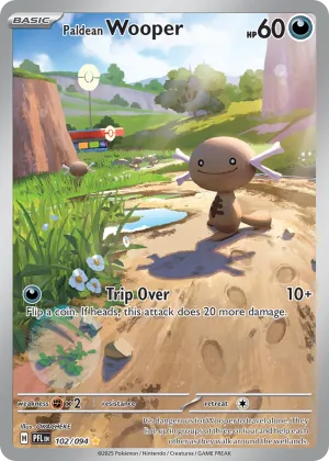 Paldean Wooper Pokémon Phantasmal Flames #102 Holo
