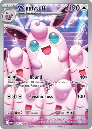 Wigglytuff Pokémon Phantasmal Flames #105 Holo