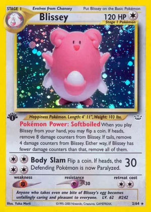 Blissey Pokémon Neo Revelation #2 Unlimited Holo