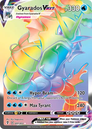 Gyarados VMAX Pokémon Evolving Skies #207 Holo
