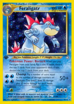 Feraligatr Pokémon Neo Genesis #4 Unlimited Holo
