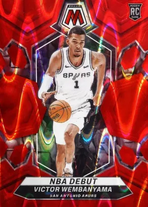 Victor Wembanyama 2023 Panini Prizm Basketball Red Seismic #136