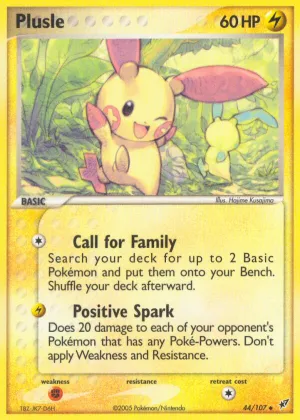 Plusle Pokémon Deoxys #44 Reverse Holo