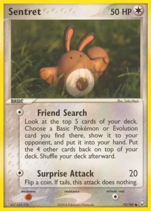 Sentret Pokémon Team Rocket Returns #75 Reverse Holo
