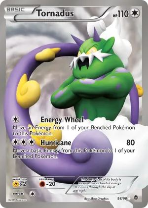 Tornadus Pokémon Emerging Powers #98 Holo