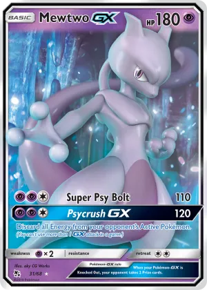 Mewtwo-GX Pokémon Hidden Fates #31 Holo
