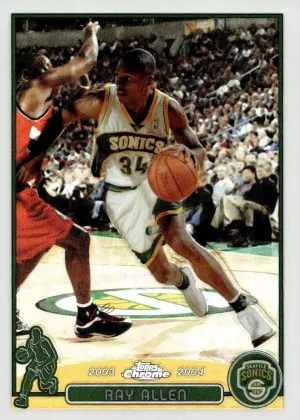 Ray Allen 2003 Topps Chrome Basketball Refractor #48
