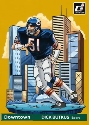 Dick Butkus 2024 Panini Donruss Downtown! Football Gold #9