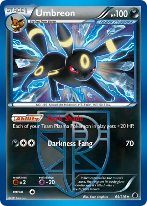 Umbreon Pokémon Plasma Freeze #64 Holo