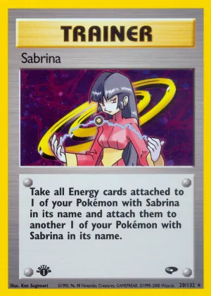 Sabrina Pokémon Gym Challenge #20 Unlimited Holo