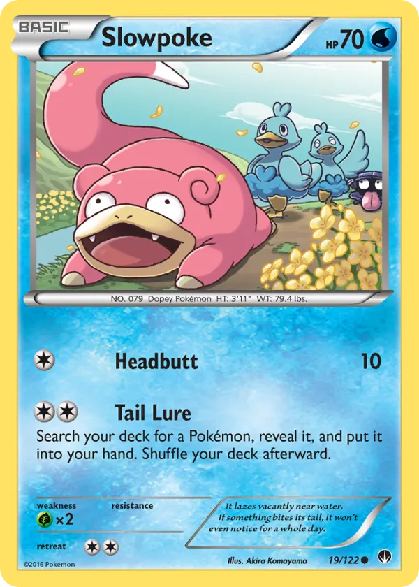 Slowpoke Pokémon BREAKpoint #19 Reverse Holo