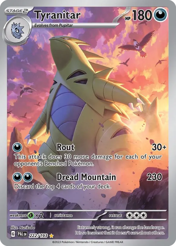 Tyranitar Pokémon Paldea Evolved #222 Holo