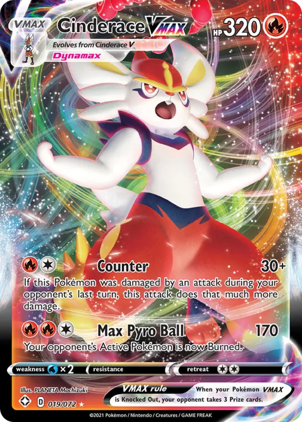 Cinderace VMAX Pokémon Shining Fates #19 Holo