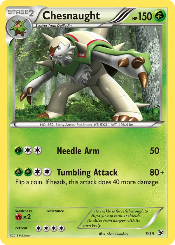 Chesnaught Pokémon Kalos Starter Set #5 Holo