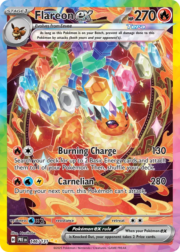 Flareon ex Pokémon Prismatic Evolutions #146 Holo