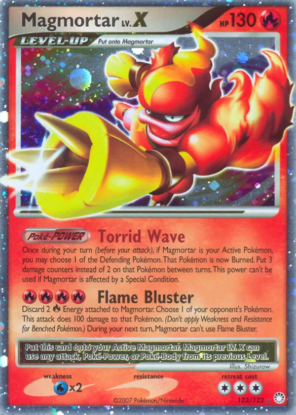 Magmortar LV.X Pokémon Mysterious Treasures #123 Holo